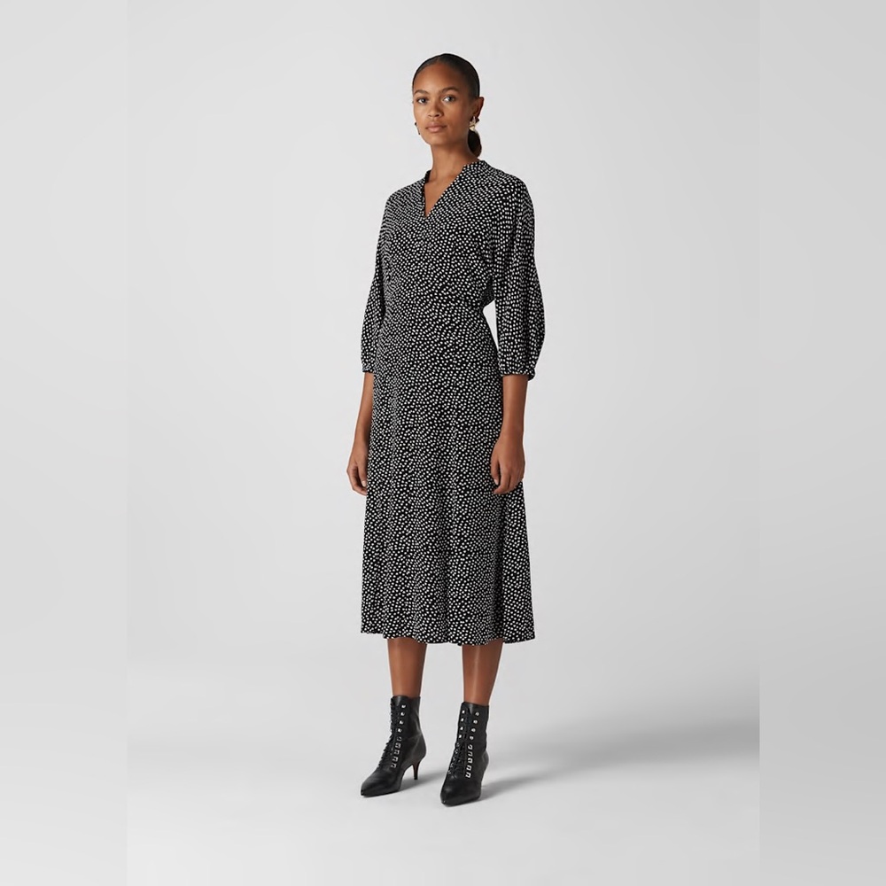 Whistles Heart Confetti Midi Dress Sz 6